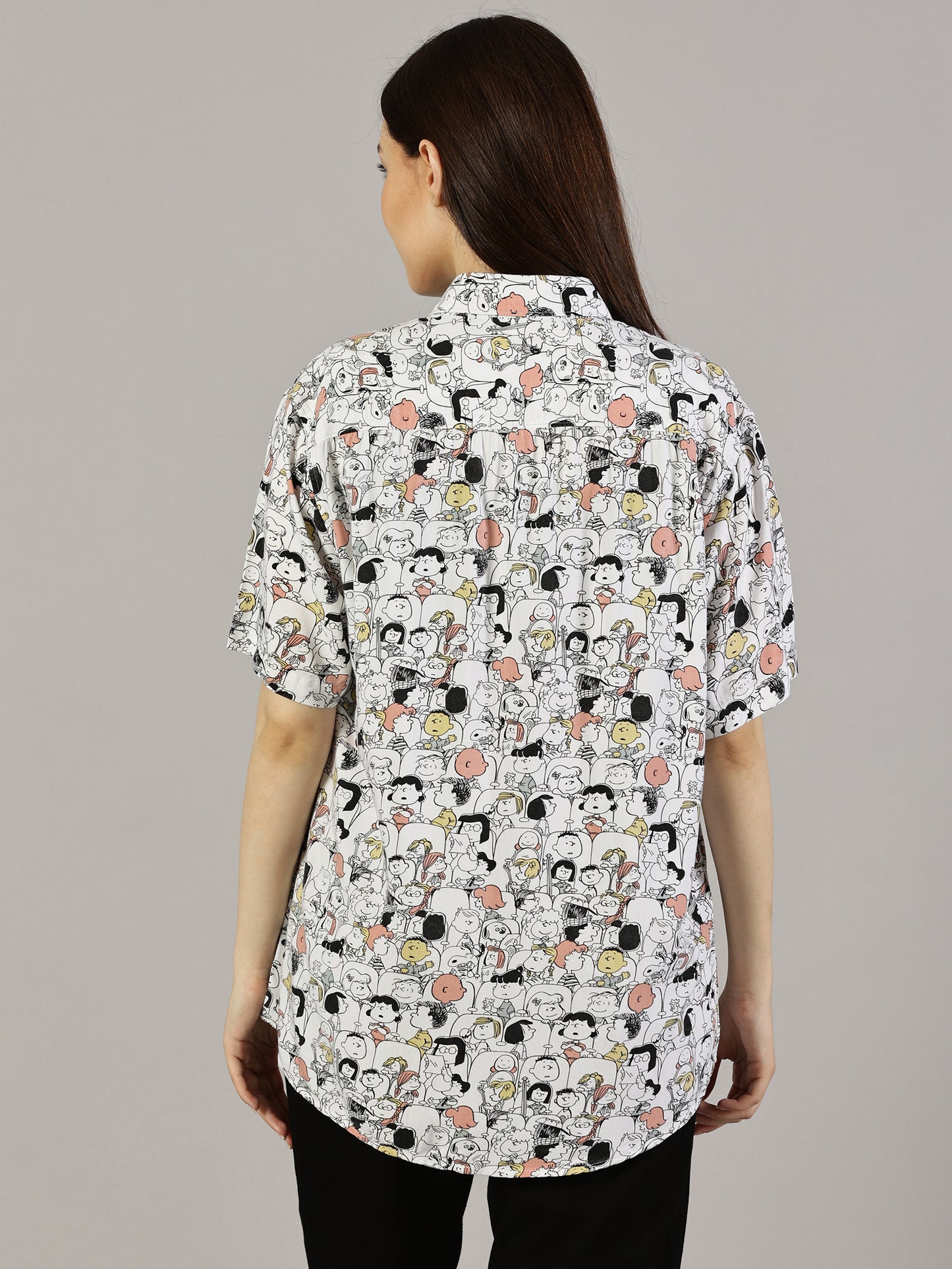 Comic Craze Half-Sleeve Oversized Shirt
