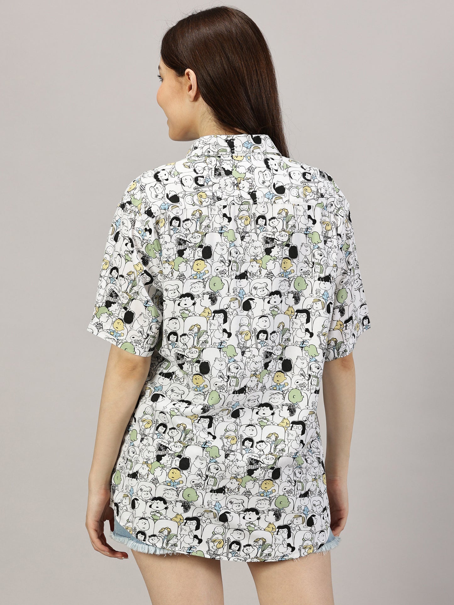 Comic Burst Half-Sleeve Oversized Shirt