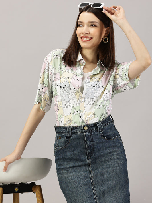 ToonFrenzy Half-Sleeve Oversized Shirt