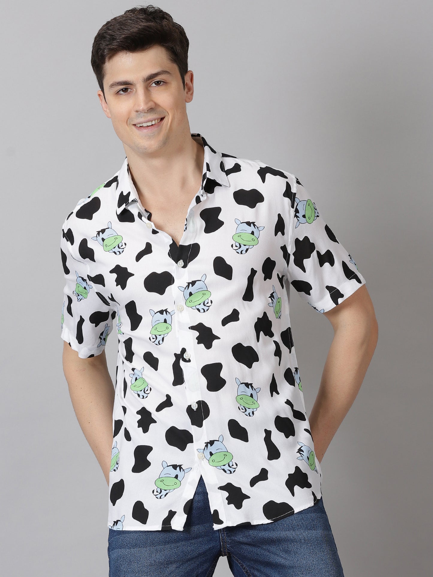 Moo-dorable Half Sleeve Casual Shirt