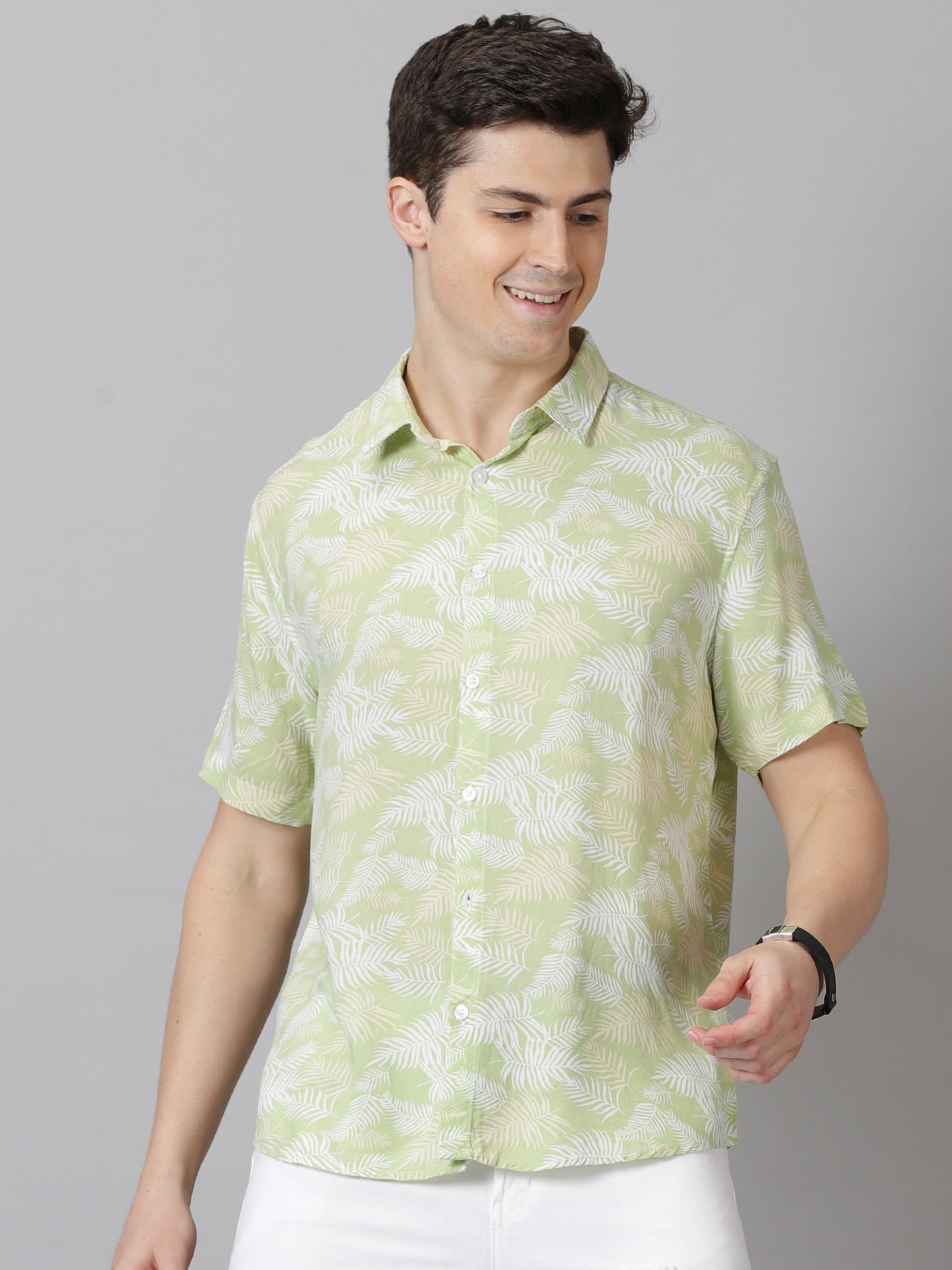 Green Botanics Half-Sleeve Casual Shirt