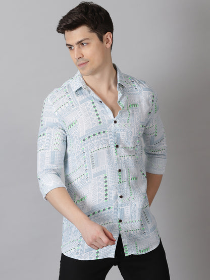 Vibrant Mosaic Full-Sleeve Casual Shirt