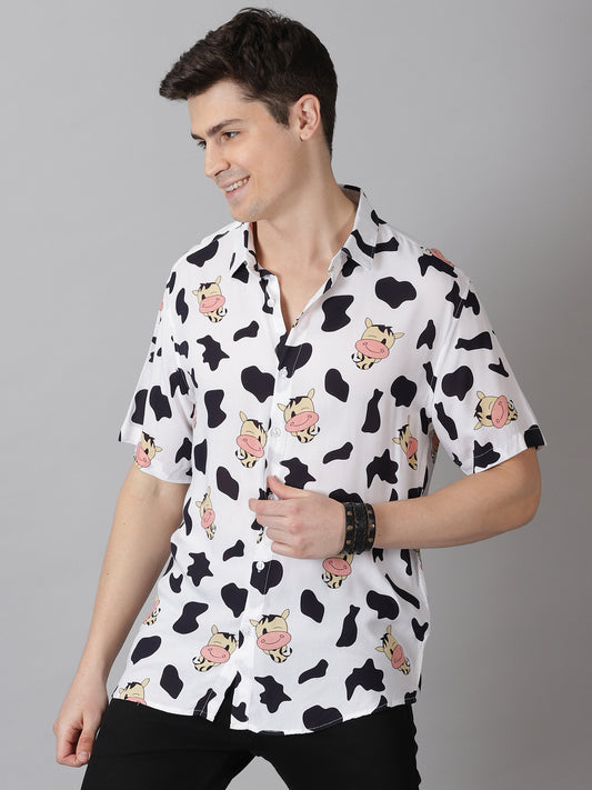 Moo-velous Half-Sleeve Casual Shirt