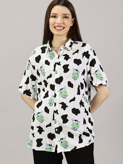 Moo-dorable Half Sleeve Casual Shirt