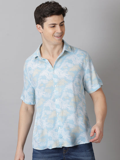 Leafy Breeze Half-Sleeve Casual Shirt