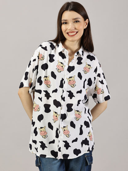 Moo-velous Half-Sleeve Casual Shirt