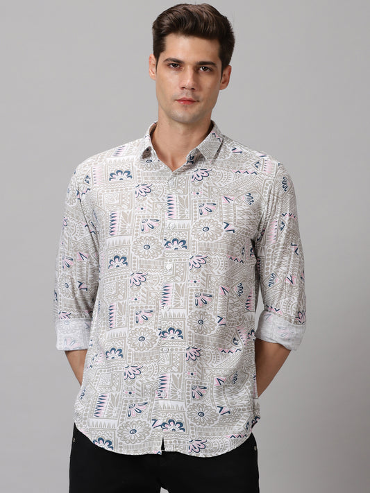 Intricate Mandala Fll-Sleeve Casual Shirt