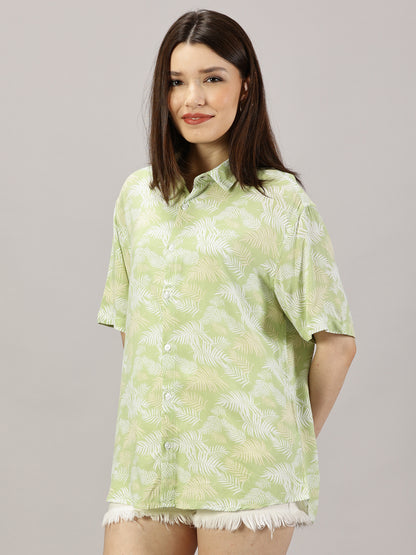 Green Botanics Half-Sleeve Casual Shirt