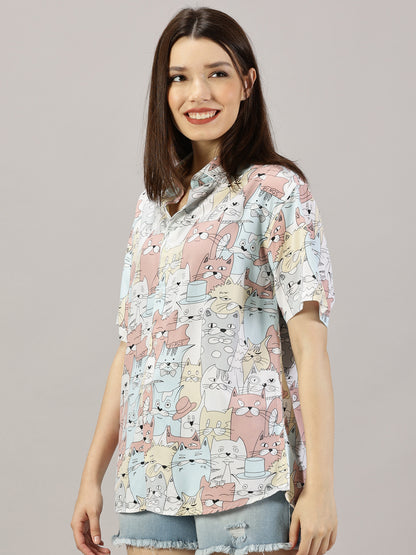 Graphic Glee Half-leeve Casual Shirt