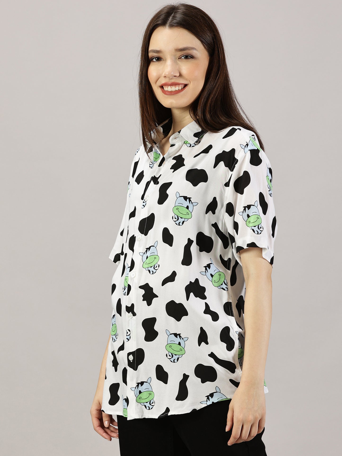 Moo-dorable Half Sleeve Casual Shirt