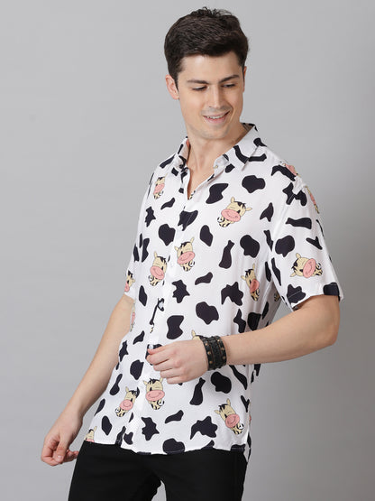 Moo-velous Half-Sleeve Casual Shirt