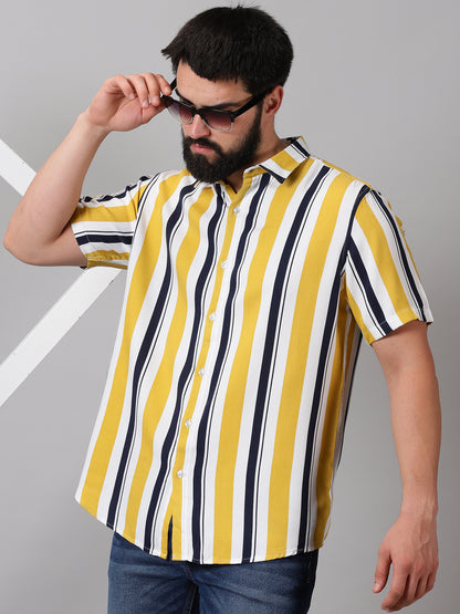 Stripey Summer Half-Sleeve Shirt