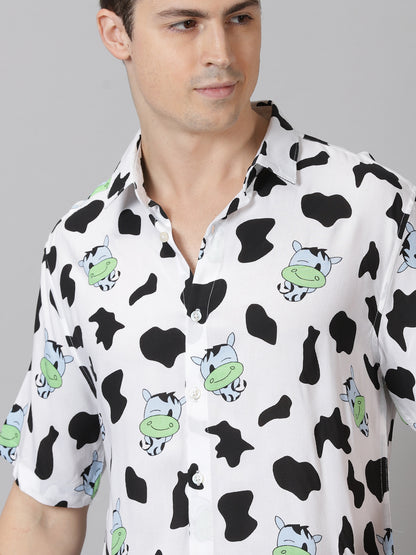 Moo-dorable Half Sleeve Casual Shirt