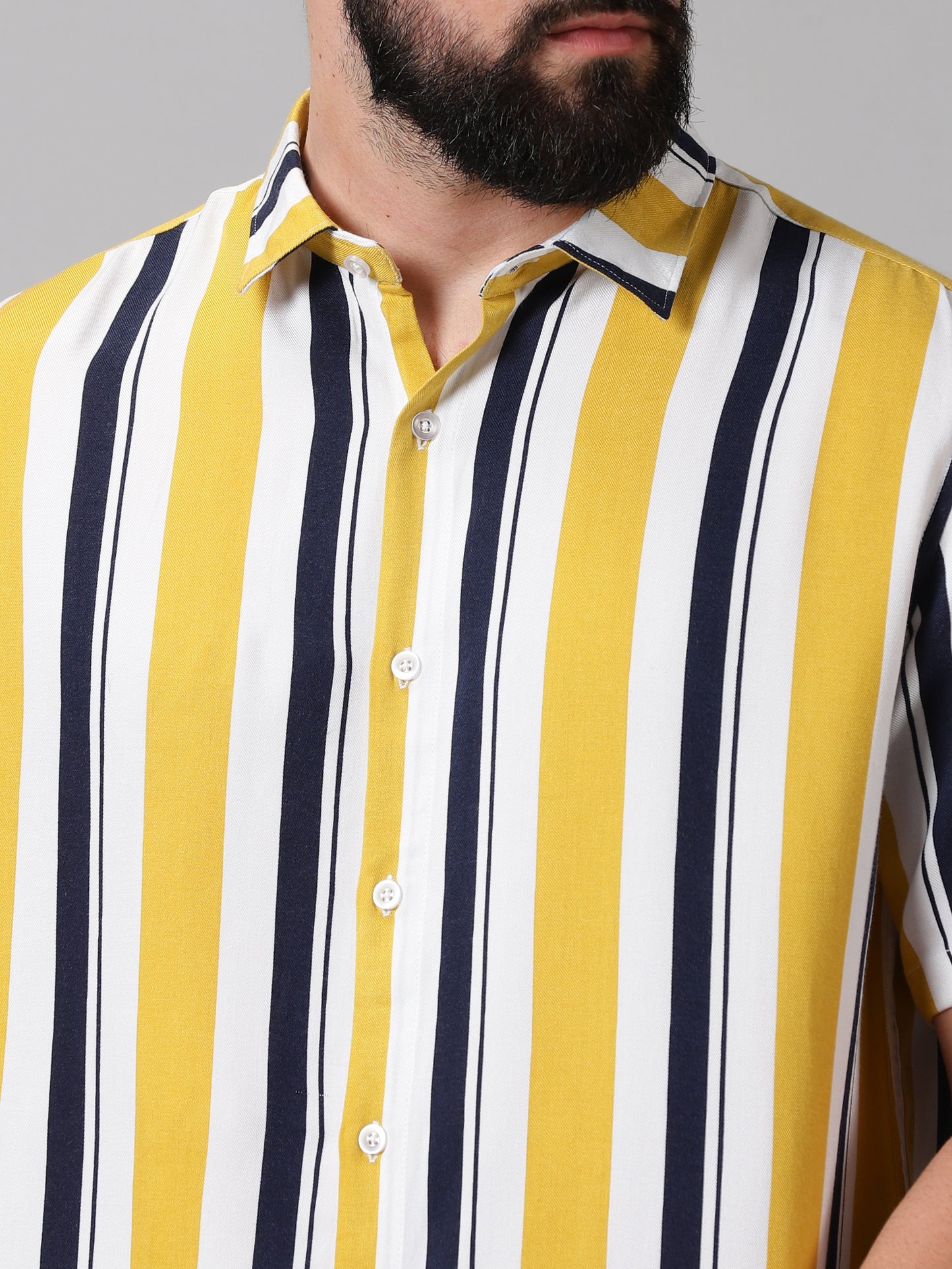 Stripey Summer Half-Sleeve Shirt