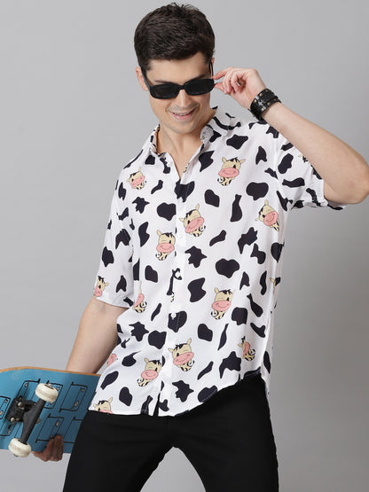 Moo-velous Half-Sleeve Casual Shirt