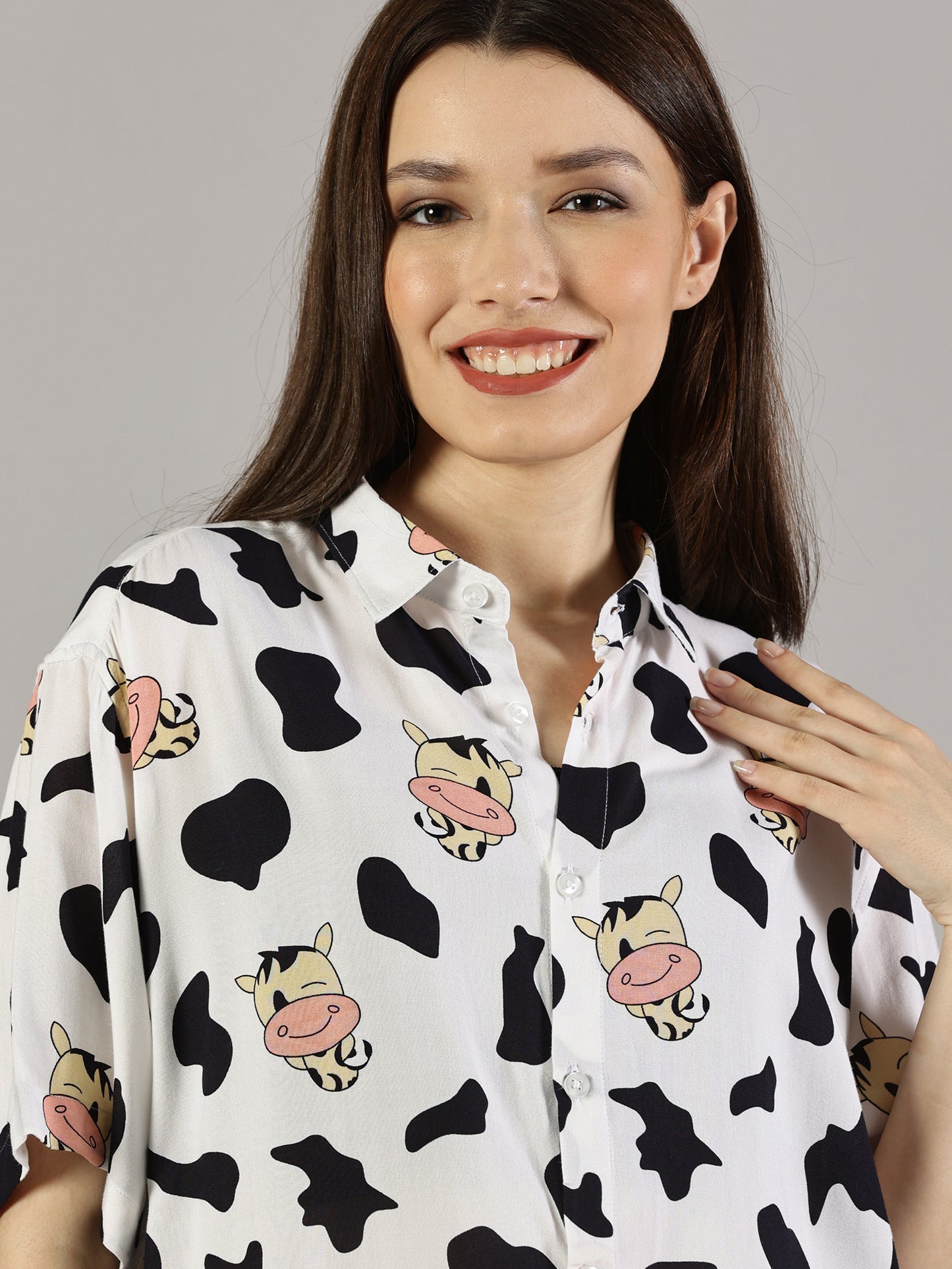 Moo-velous Half-Sleeve Casual Shirt