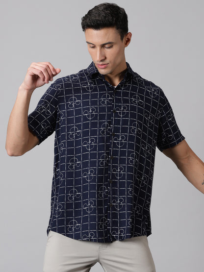 Nautical Mickey Half-Sleeve Casual Shirt