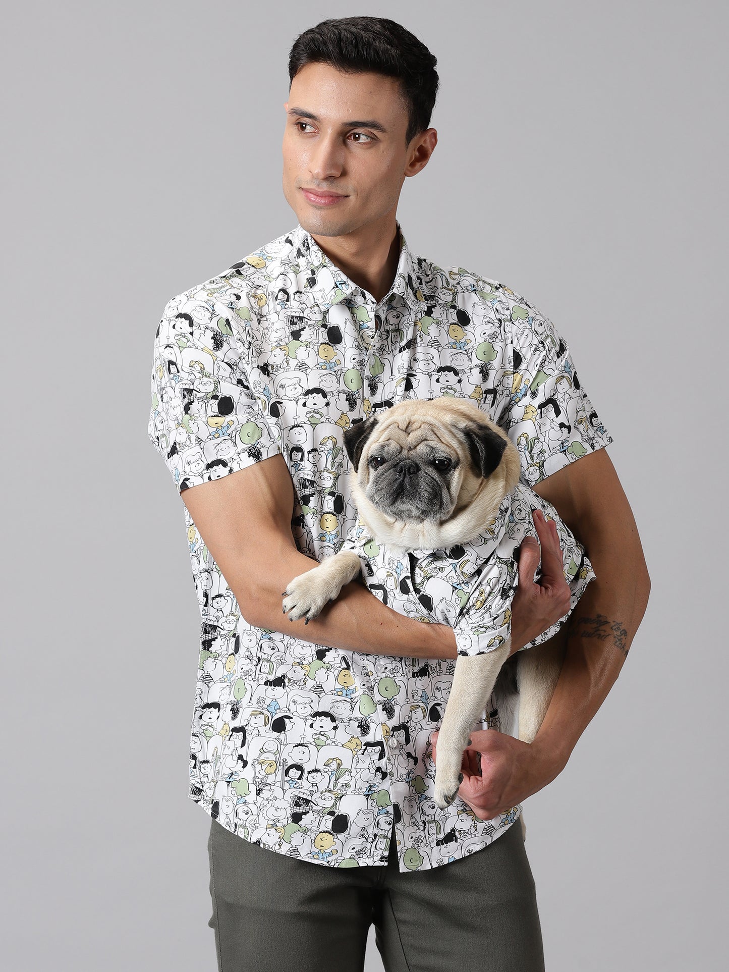 Comic Burst Human & Dog Shirt Combo