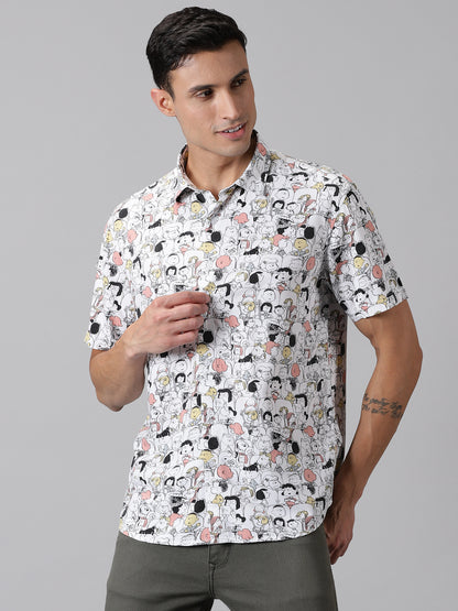 Comic Craze Half-Sleeve Casual Shirt