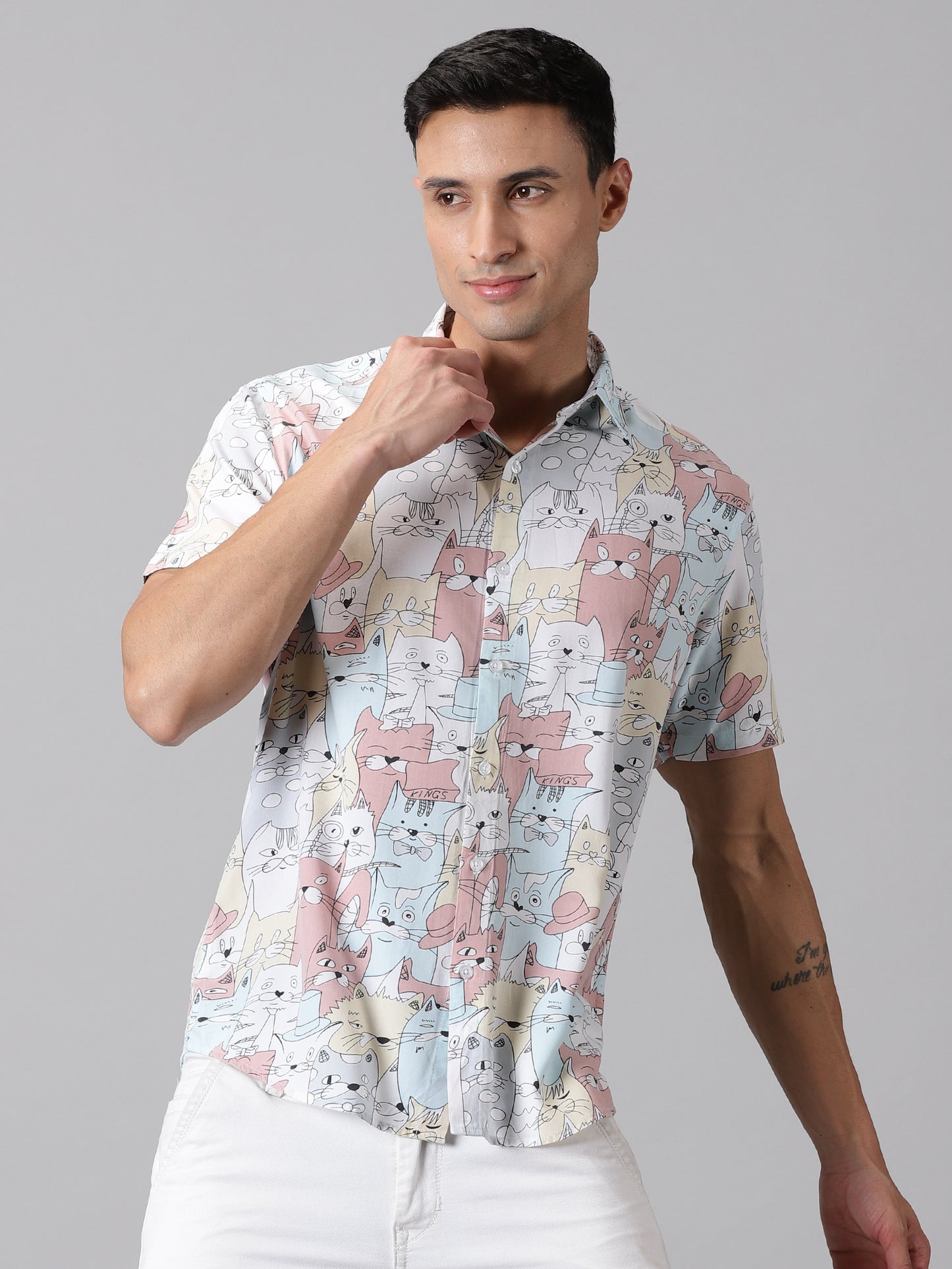 Graphic Glee Half-leeve Casual Shirt