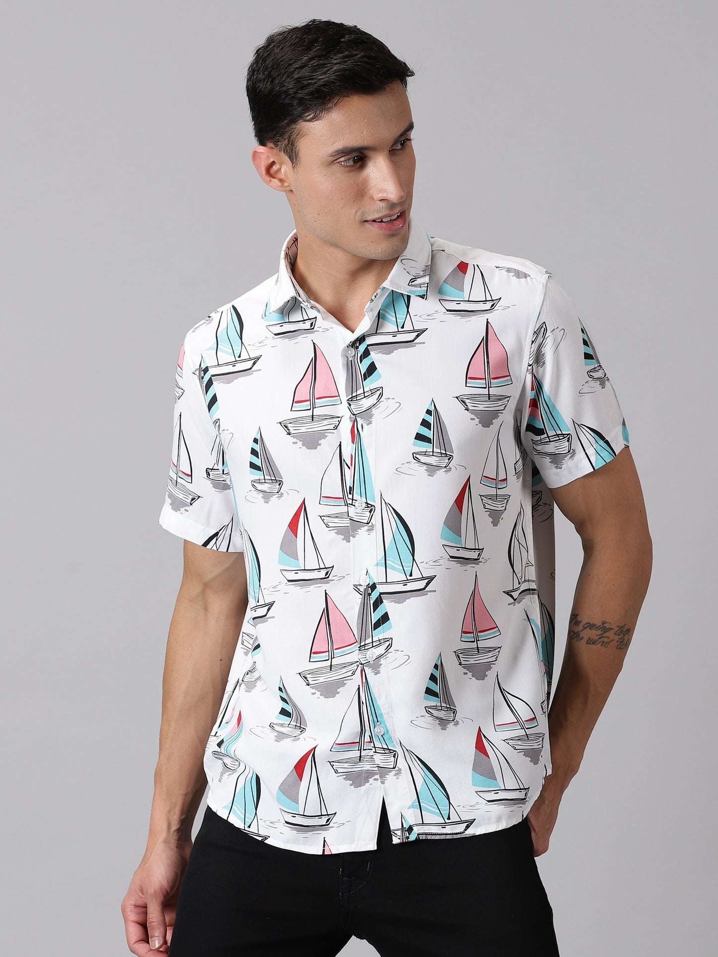 Sailor's Voyage Half-Sleeve Casual Shirt