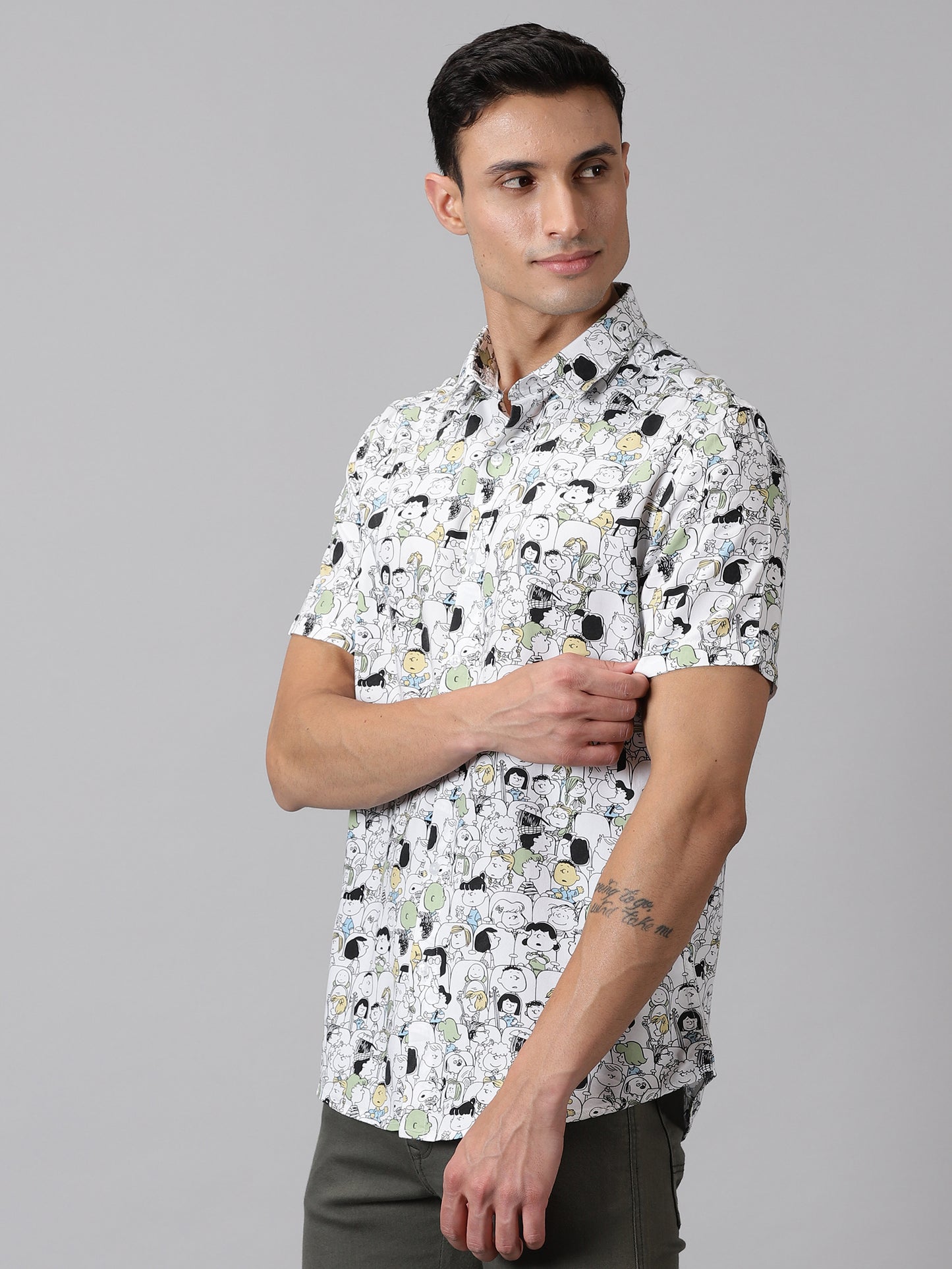 Comic Burst Half-Sleeve Casual Shirt