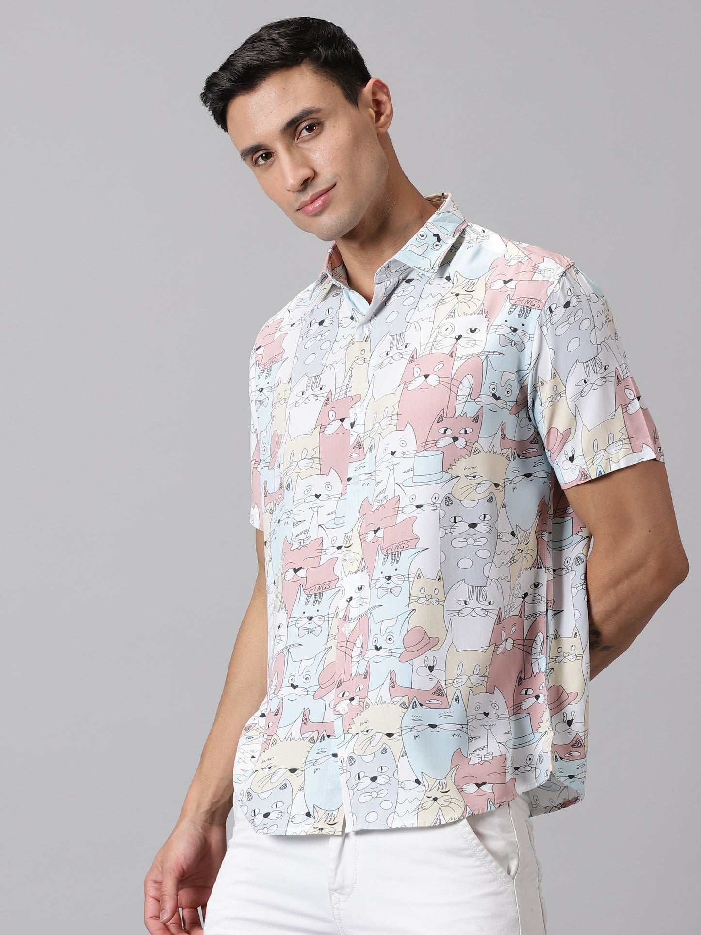 Graphic Glee Half-leeve Casual Shirt