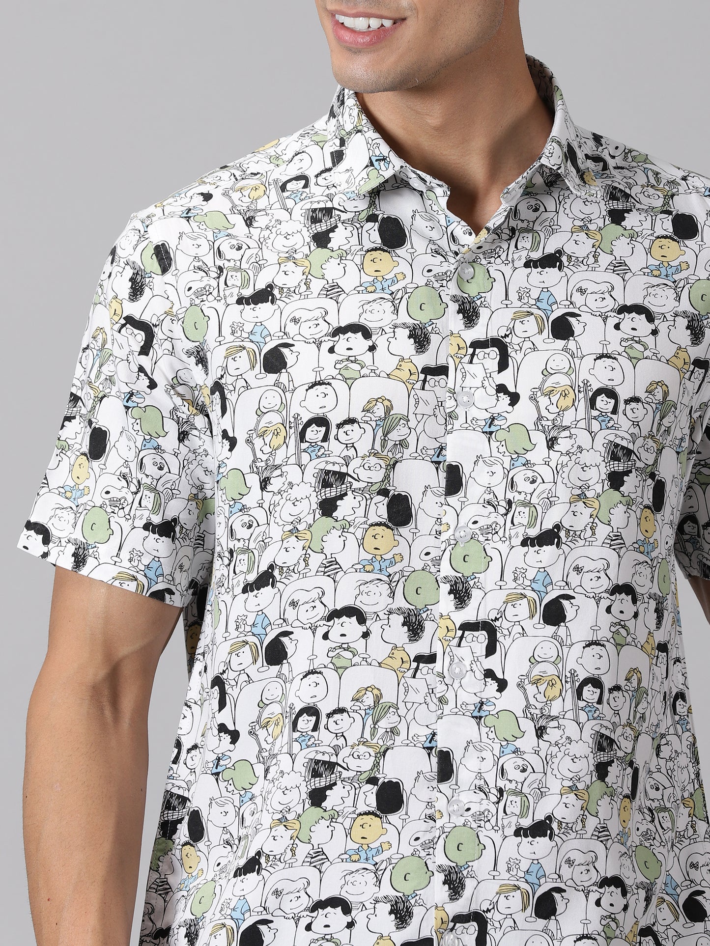 Comic Burst Half-Sleeve Casual Shirt