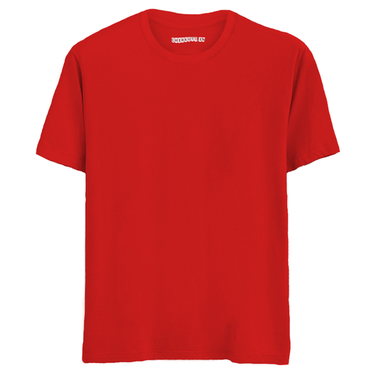 Solid Red Half Sleeves T-Shirt